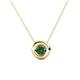 1 - Arela 4.80 mm Round Lab Created Alexandrite Donut Bezel Solitaire Pendant Necklace 