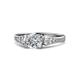 1 - Alana Signature 1.30 ctw IGI Certified Lab Grown Diamond Round (6.50 mm) & Natural Diamond Round (2.40 mm) Engagement Ring 