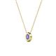 2 - Arela 3.40 mm Round Tanzanite Donut Bezel Solitaire Pendant Necklace 
