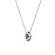 2 - Arela 3.40 mm Round Lab Created Alexandrite Donut Bezel Solitaire Pendant Necklace 