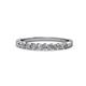 1 - Clara 2.70 mm Round Diamond 10 Stone Wedding Band 