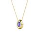 3 - Arela 5.00 mm Round Tanzanite Donut Bezel Solitaire Pendant Necklace 