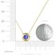 4 - Arela 5.00 mm Round Tanzanite Donut Bezel Solitaire Pendant Necklace 