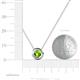 4 - Arela 5.00 mm Round Peridot Donut Bezel Solitaire Pendant Necklace 