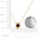 4 - Arela 5.00 mm Round Red Garnet Donut Bezel Solitaire Pendant Necklace 