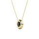 3 - Arela 5.00 mm Round Black Diamond Donut Bezel Solitaire Pendant Necklace 