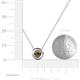 4 - Arela 5.00 mm Round Smoky Quartz Donut Bezel Solitaire Pendant Necklace 