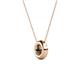 3 - Arela 5.00 mm Round Smoky Quartz Donut Bezel Solitaire Pendant Necklace 