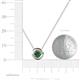 4 - Arela 5.00 mm Round Lab Created Alexandrite Donut Bezel Solitaire Pendant Necklace 