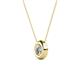3 - Arela 5.00 mm Round Diamond Donut Bezel Solitaire Pendant Necklace 