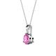 2 - Calista 6.00 mm Pink Sapphire Solitaire Pendant 