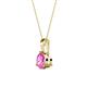 2 - Calista 6.00 mm Pink Sapphire Solitaire Pendant 