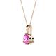 2 - Calista 6.00 mm Pink Sapphire Solitaire Pendant 