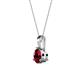 2 - Calista 6.00 mm Ruby Solitaire Pendant 