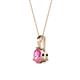 2 - Calista 6.50 mm Pink Tourmaline Solitaire Pendant 