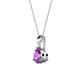 2 - Calista 6.50 mm Amethyst Solitaire Pendant 