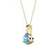 2 - Calista 6.50 mm Blue Topaz Solitaire Pendant 