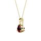 2 - Calista 6.50 mm Red Garnet Solitaire Pendant 