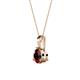 2 - Calista 6.50 mm Red Garnet Solitaire Pendant 