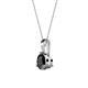 2 - Calista 6.00 mm Black Diamond Solitaire Pendant 