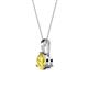 2 - Calista 6.00 mm Yellow Sapphire Solitaire Pendant 