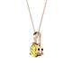 2 - Calista 6.00 mm Yellow Sapphire Solitaire Pendant 