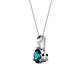 2 - Calista 6.50 mm Blue Diamond Solitaire Pendant 