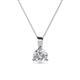 1 - Calista 6.50 mm Lab Grown Diamond Solitaire Pendant 