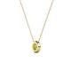 2 - Arela 3.80 mm Round Yellow Diamond Donut Bezel Solitaire Pendant Necklace 