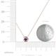 3 - Arela 3.80 mm Round Iolite Donut Bezel Solitaire Pendant Necklace 