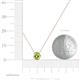 3 - Arela 3.80 mm Round Peridot Donut Bezel Solitaire Pendant Necklace 