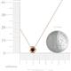3 - Arela 3.80 mm Round Red Garnet Donut Bezel Solitaire Pendant Necklace 
