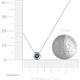 3 - Arela 3.80 mm Round Blue Diamond Donut Bezel Solitaire Pendant Necklace 