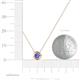3 - Arela 4.00 mm Round Tanzanite Donut Bezel Solitaire Pendant Necklace 