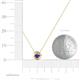 3 - Arela 4.00 mm Round Iolite Donut Bezel Solitaire Pendant Necklace 