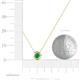 3 - Arela 4.00 mm Round Emerald Donut Bezel Solitaire Pendant Necklace 