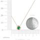 3 - Arela 4.00 mm Round Emerald Donut Bezel Solitaire Pendant Necklace 