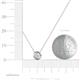 3 - Arela 4.00 mm Round White Sapphire Donut Bezel Solitaire Pendant Necklace 