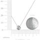 3 - Arela 4.00 mm Round Diamond Donut Bezel Solitaire Pendant Necklace 