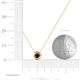 3 - Arela 4.00 mm Round Red Garnet Donut Bezel Solitaire Pendant Necklace 