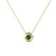 1 - Arela 4.00 mm Round Lab Created Alexandrite Donut Bezel Solitaire Pendant Necklace 