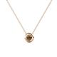 1 - Arela 4.40 mm Round Smoky Quartz Donut Bezel Solitaire Pendant Necklace 