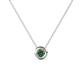 1 - Arela 4.40 mm Round Lab Created Alexandrite Donut Bezel Solitaire Pendant Necklace 