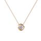 1 - Arela 4.40 mm Round Diamond Donut Bezel Solitaire Pendant Necklace 
