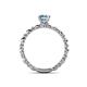 5 - Viona Signature Aquamarine Solitaire Engagement Ring 