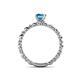 5 - Viona Signature Blue Topaz Solitaire Engagement Ring 