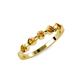 4 - Keva 3.40 mm Citrine 5 Stone Wedding Band 