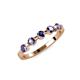 4 - Keva 3.40 mm Iolite 5 Stone Wedding Band 