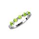 4 - Keva 3.40 mm Peridot 5 Stone Wedding Band 