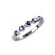 4 - Keva 3.40 mm Iolite 5 Stone Wedding Band 